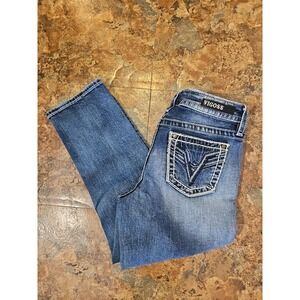 VIGOSS  Heritage Fit Capri Jean Women Size S1/2- 21L Embroidered Classic Fit(A85